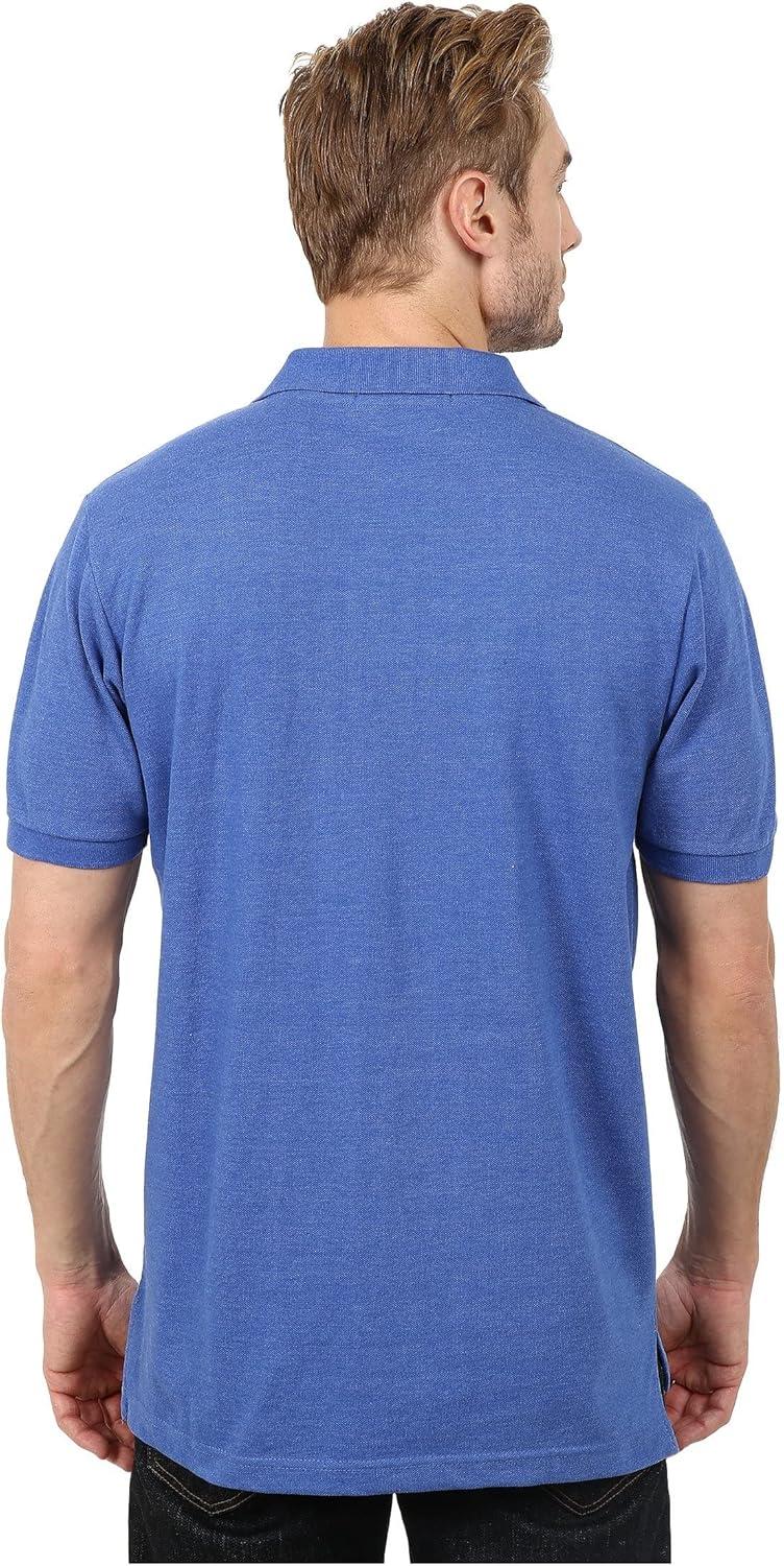 image:imageUS Polo Assn Mens Classic Polo Shirt TwoButton Closure Pique Polo Shirt Summer Fashion Golf ShirtCobalt Heather