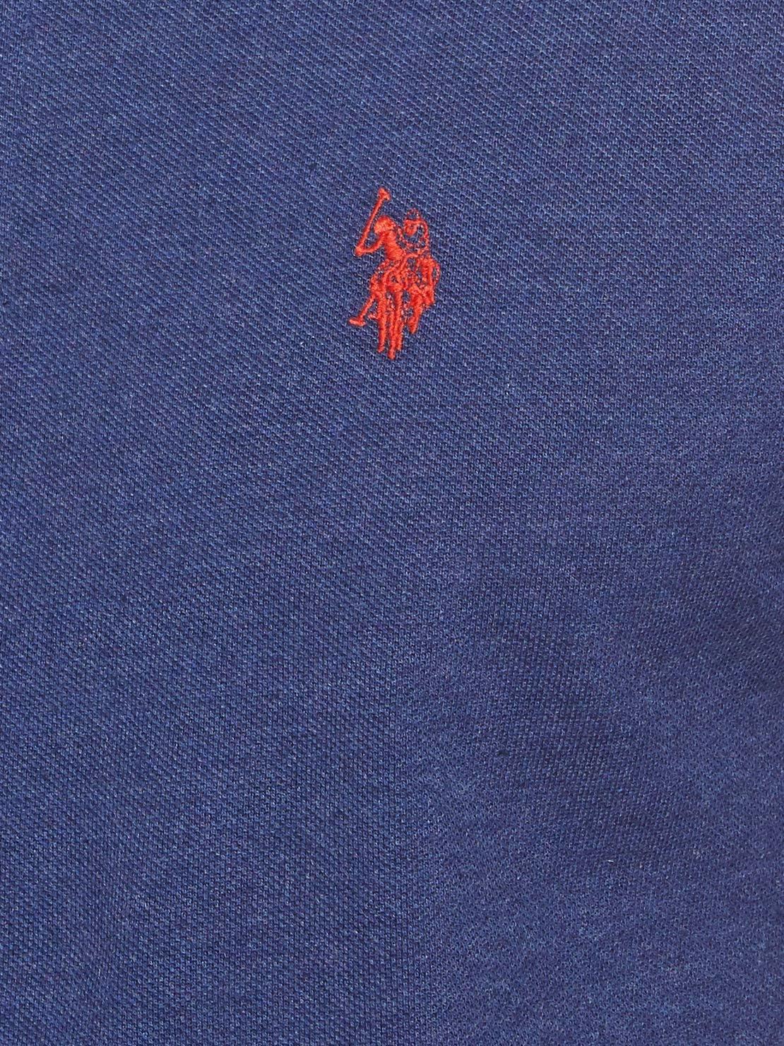 image:imageUS Polo Assn Mens Classic Polo Shirt TwoButton Closure Pique Polo Shirt Summer Fashion Golf ShirtDodger Blue Heather
