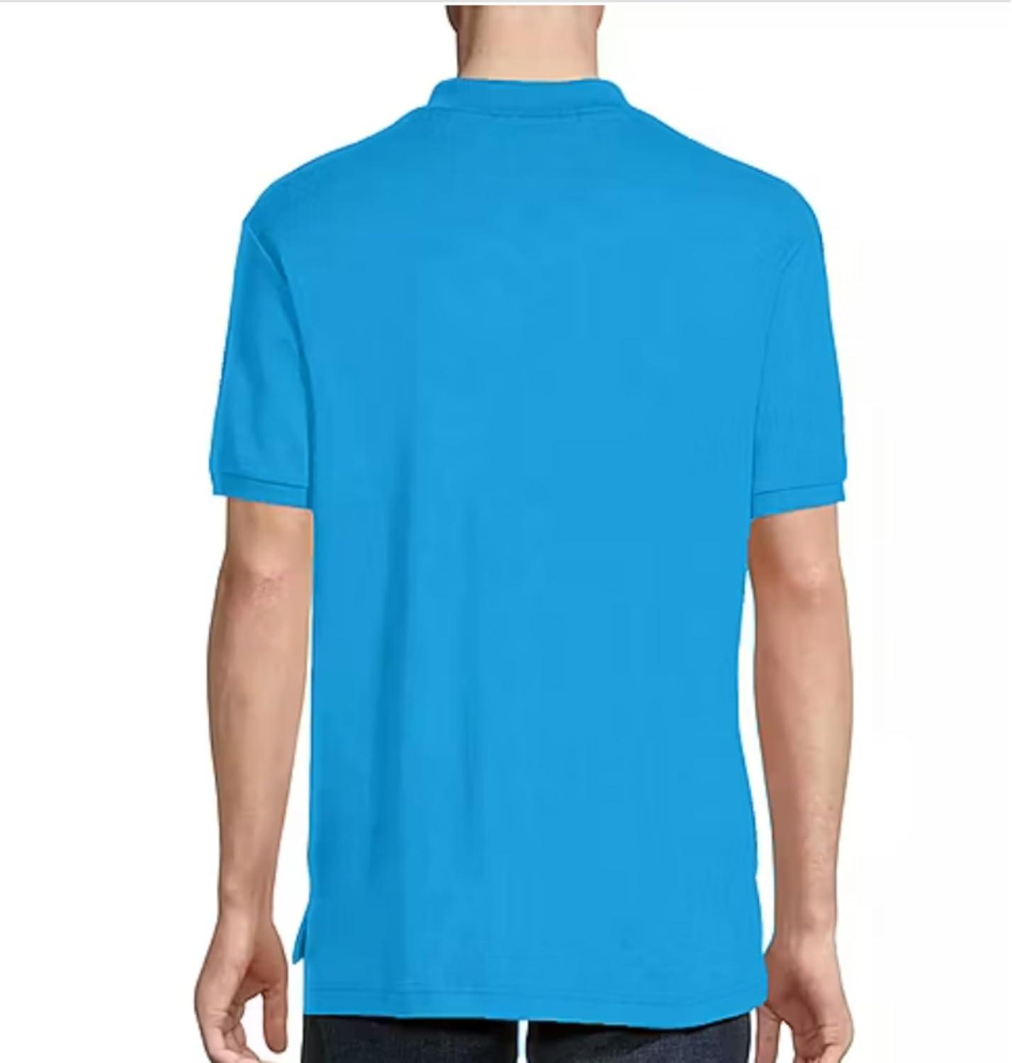 image:imageUS Polo Assn Mens Classic Polo Shirt TwoButton Closure Pique Polo Shirt Summer Fashion Golf ShirtHorizon BlueBlue Raft