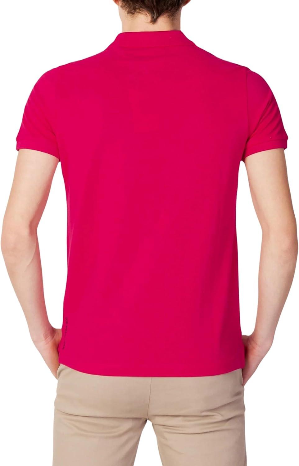 image:imageUS Polo Assn Mens Classic Polo Shirt TwoButton Closure Pique Polo Shirt Summer Fashion Golf ShirtPink Peacock 6015