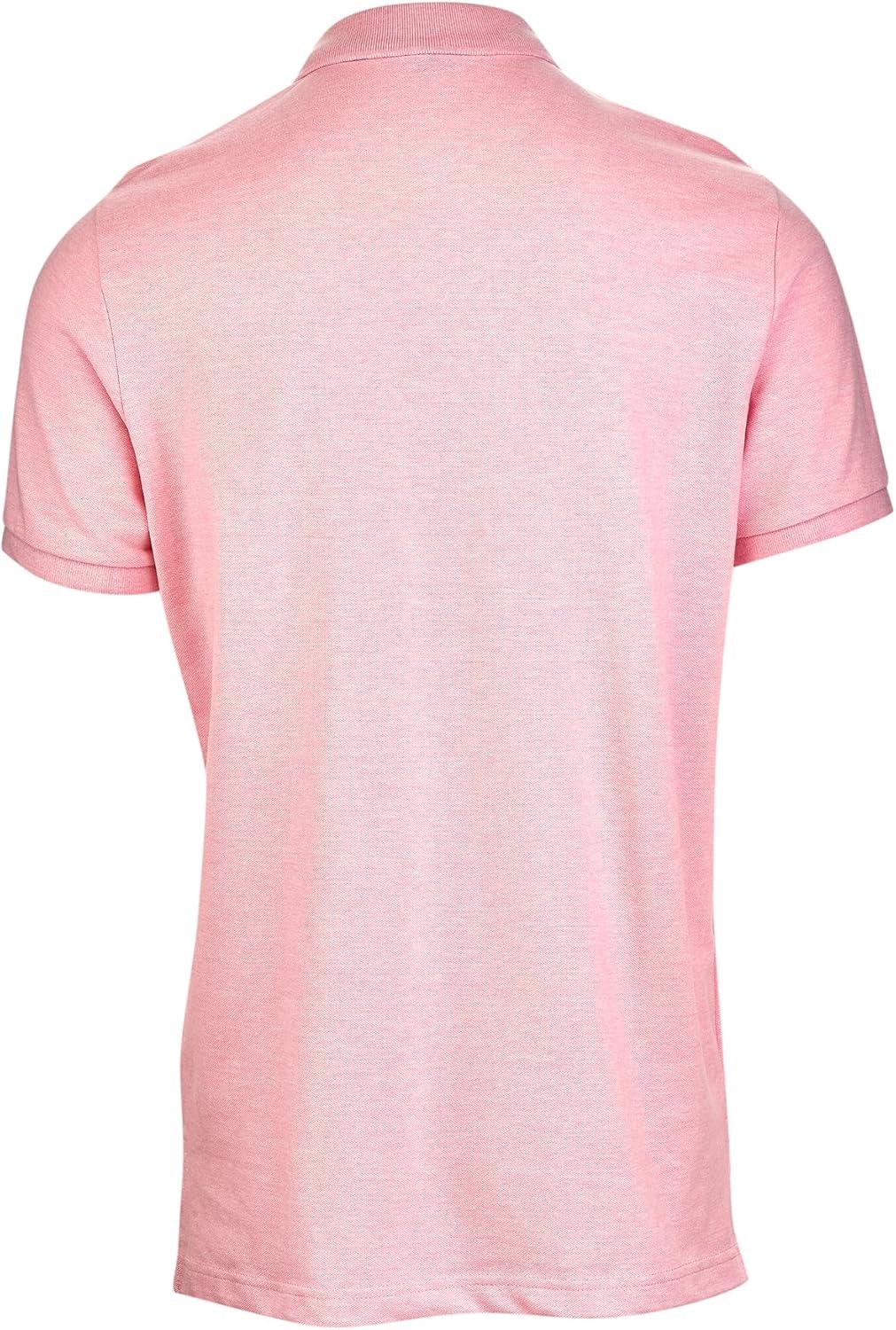 image:imageUS Polo Assn Mens Classic Polo Shirt TwoButton Closure Pique Polo Shirt Summer Fashion Golf ShirtPink Sunset HeatherBlack
