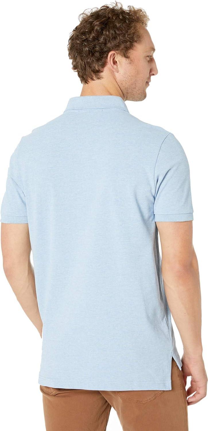 image:imageUS Polo Assn Mens Classic Polo Shirt TwoButton Closure Pique Polo Shirt Summer Fashion Golf ShirtSurf Blue Heather
