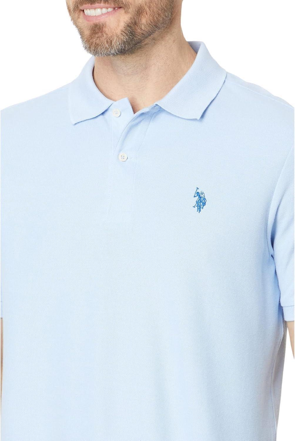 image:imageUS Polo Assn Mens Classic Polo Shirt TwoButton Closure Pique Polo Shirt Summer Fashion Golf ShirtWindsurfer Blue