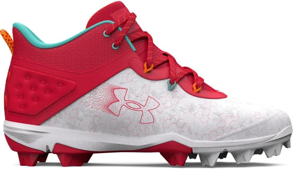 image:imageUnder Armour Mens Harper 8 Mid RmBaseball Shoe600 RedWhiteRed