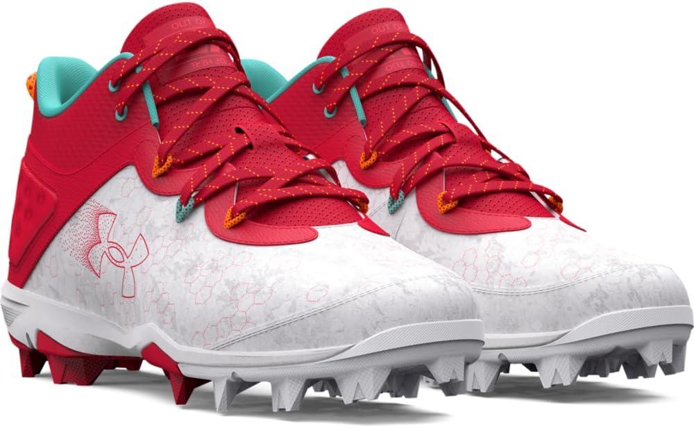 image:imageUnder Armour Mens Harper 8 Mid RmBaseball Shoe600 RedWhiteRed