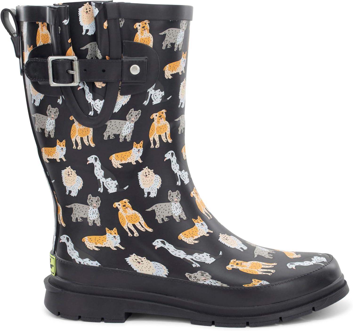 image:imageWestern Chief Womens Waterproof Mid Rain BootsDog Pack