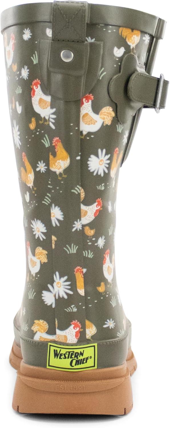 image:imageWestern Chief Womens Waterproof Mid Rain BootsFeathered