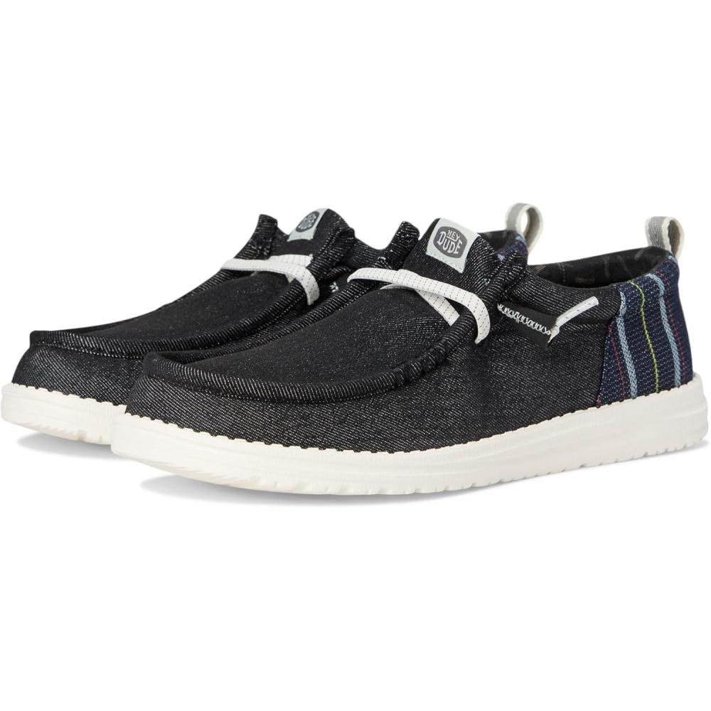 image:imageHEYDUDE Mens Wally Funk Striped DenimGranite GreyMulti