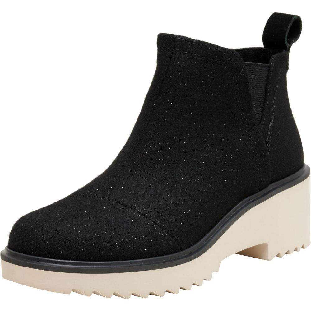 image:imageTOMS Womens Maude EVA Wedge Ankle Chelsea BootBlack 1