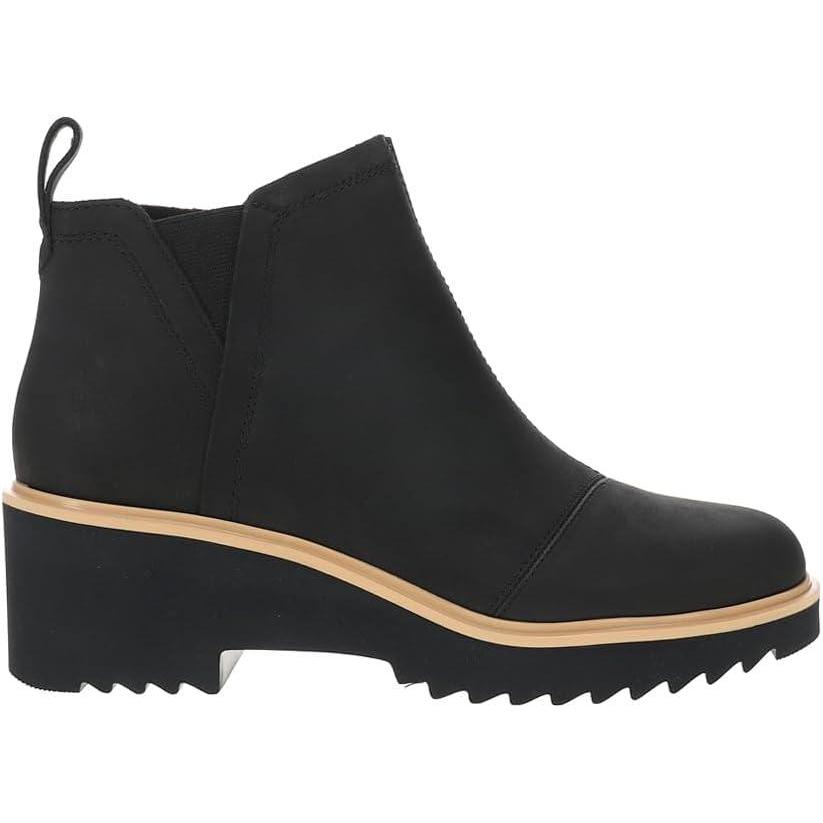 image:imageTOMS Womens Maude EVA Wedge Ankle Chelsea BootBlack Leather
