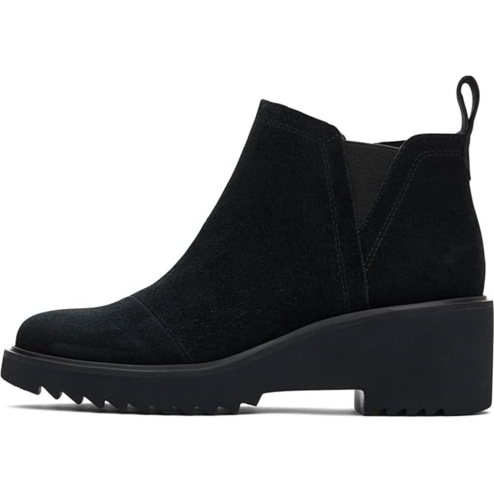 image:imageTOMS Womens Maude EVA Wedge Ankle Chelsea BootBlack Suede
