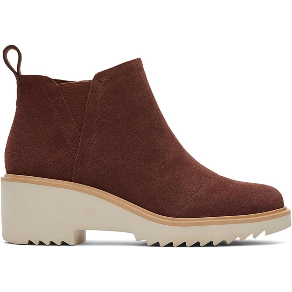 image:imageTOMS Womens Maude EVA Wedge Ankle Chelsea BootChestnut Suede