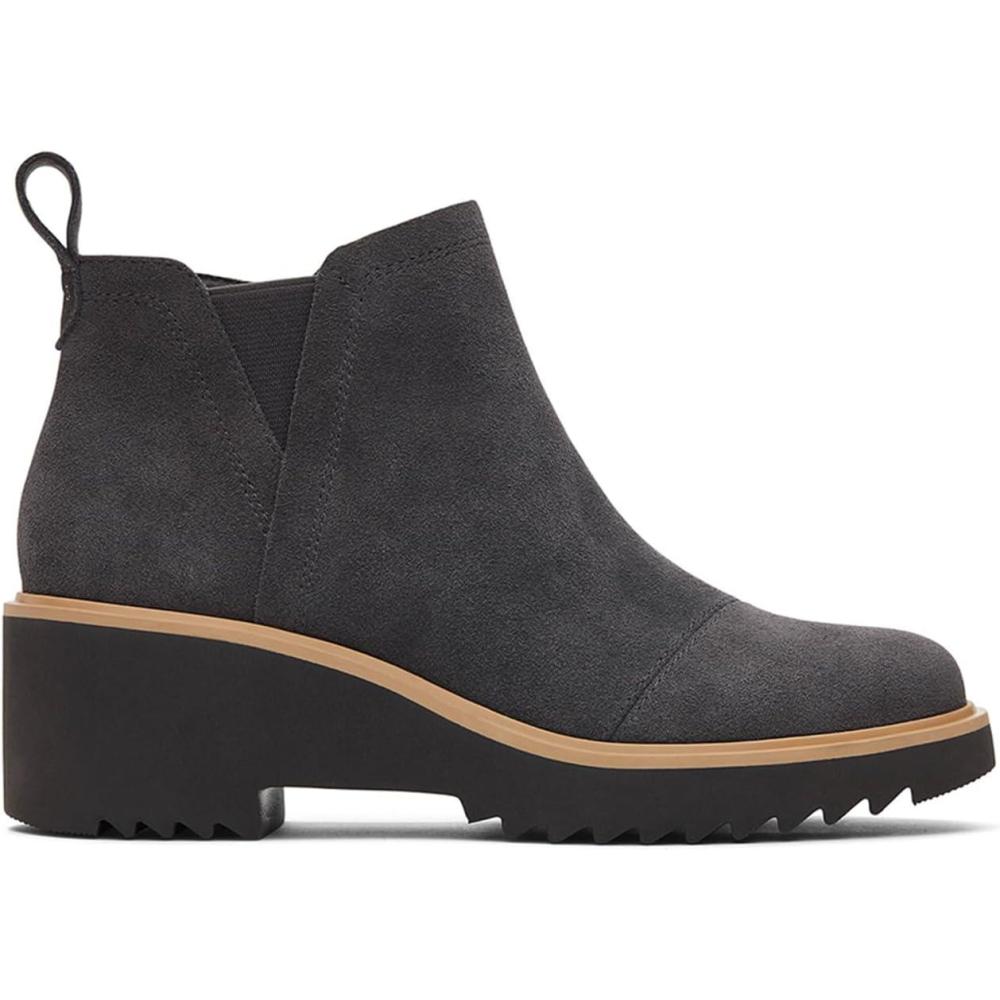 image:imageTOMS Womens Maude EVA Wedge Ankle Chelsea BootForged Iron Suede