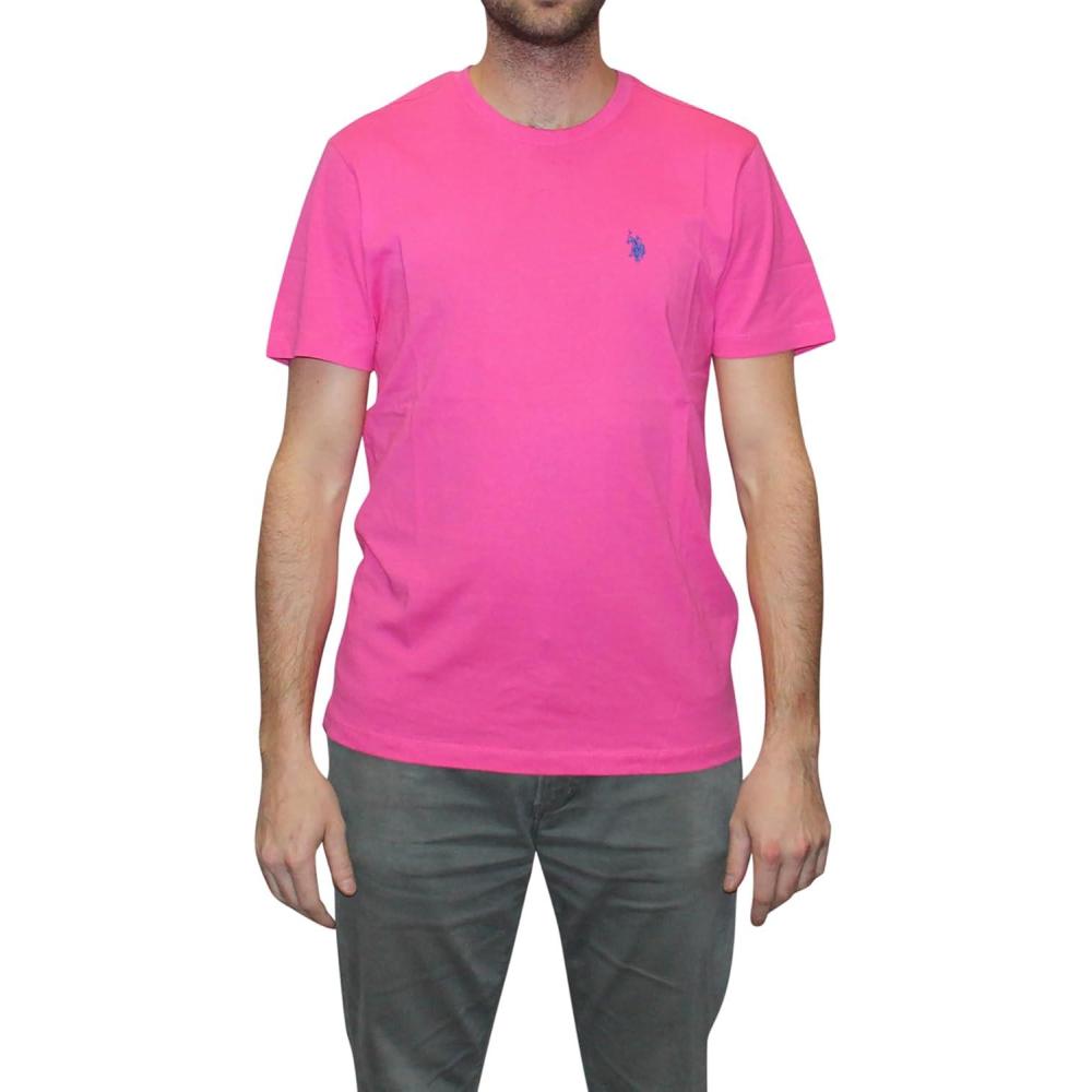 image:imageUS POLO ASSN Mens Crew Neck Small Pony TShirtBig Top Pink