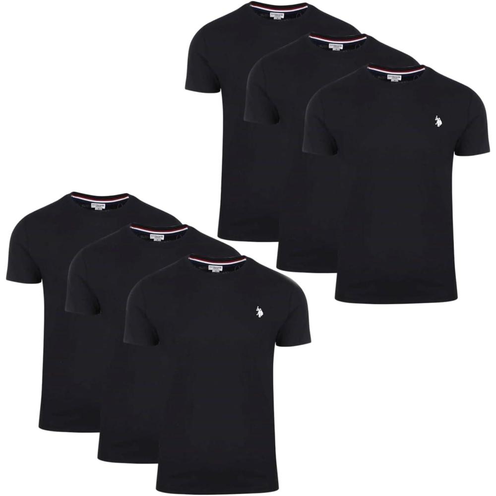image:imageUS POLO ASSN Mens Crew Neck Small Pony TShirtBlack 6pack