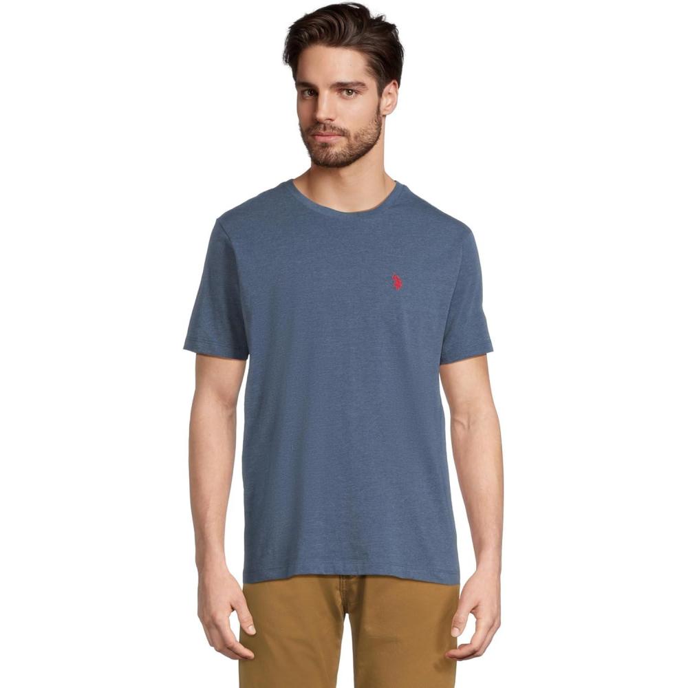 image:imageUS POLO ASSN Mens Crew Neck Small Pony TShirtBlue Water Heather