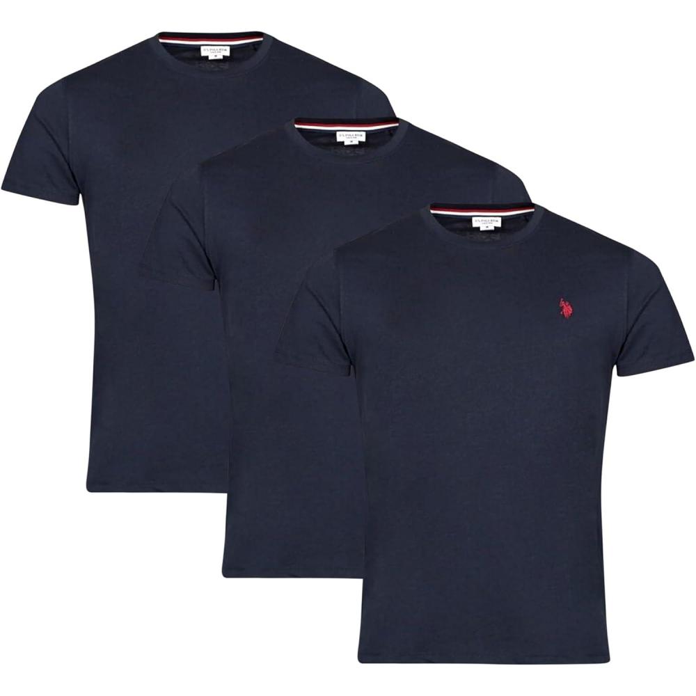 image:imageUS POLO ASSN Mens Crew Neck Small Pony TShirtClassic Navy 3pack