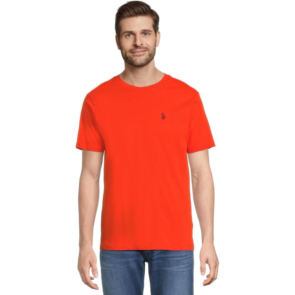 image:imageUS POLO ASSN Mens Crew Neck Small Pony TShirtExplorer Orange