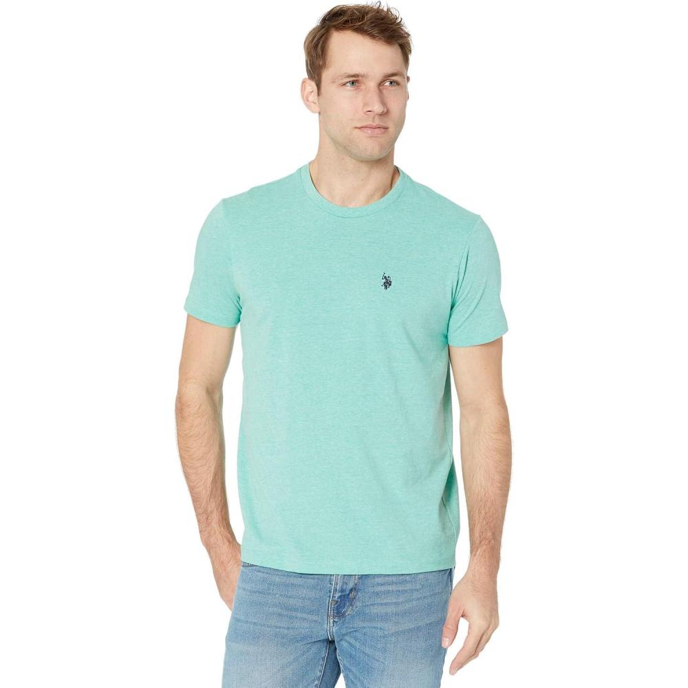 image:imageUS POLO ASSN Mens Crew Neck Small Pony TShirtJade Green Heather
