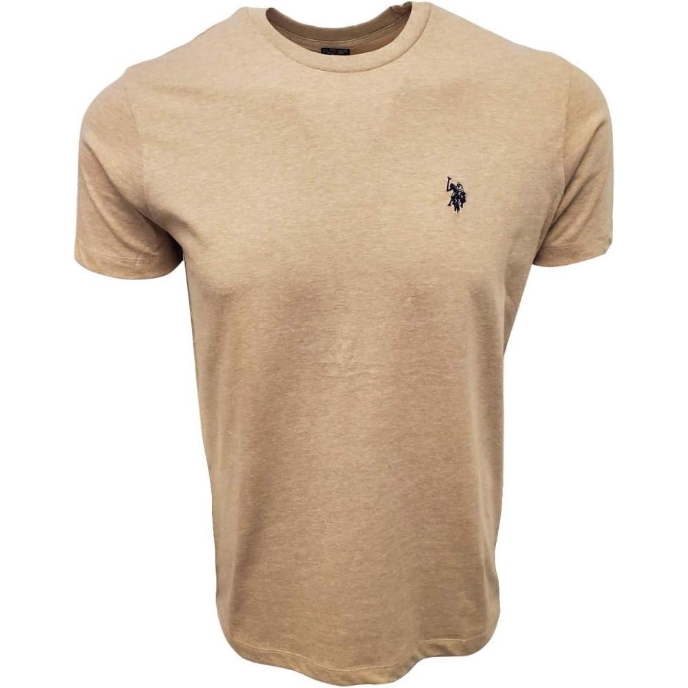 image:imageUS POLO ASSN Mens Crew Neck Small Pony TShirtKhaki Heather
