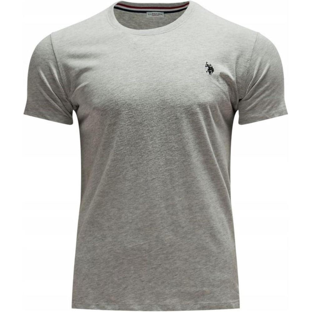 image:imageUS POLO ASSN Mens Crew Neck Small Pony TShirtLight Heather Gray