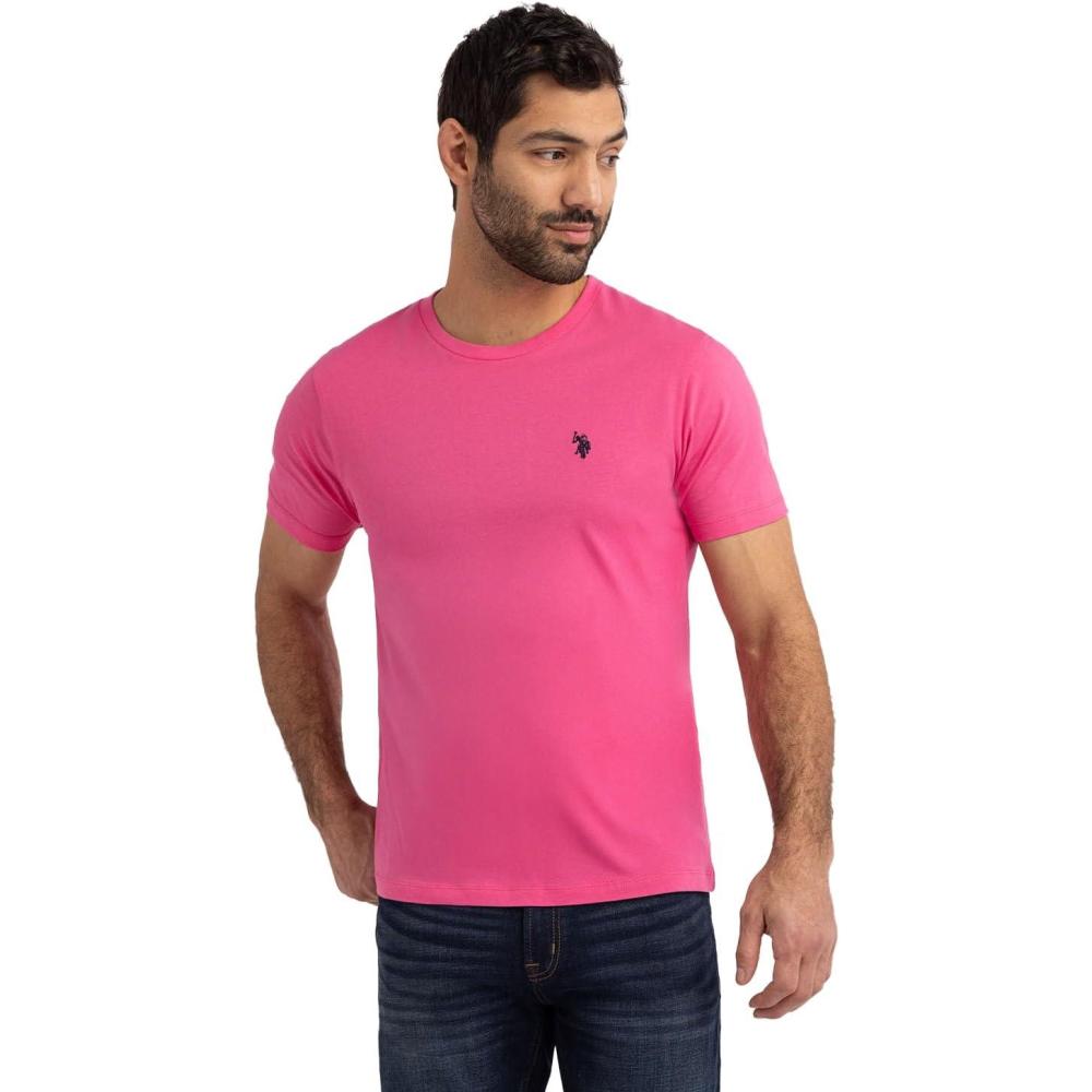 image:imageUS POLO ASSN Mens Crew Neck Small Pony TShirtPink Moon
