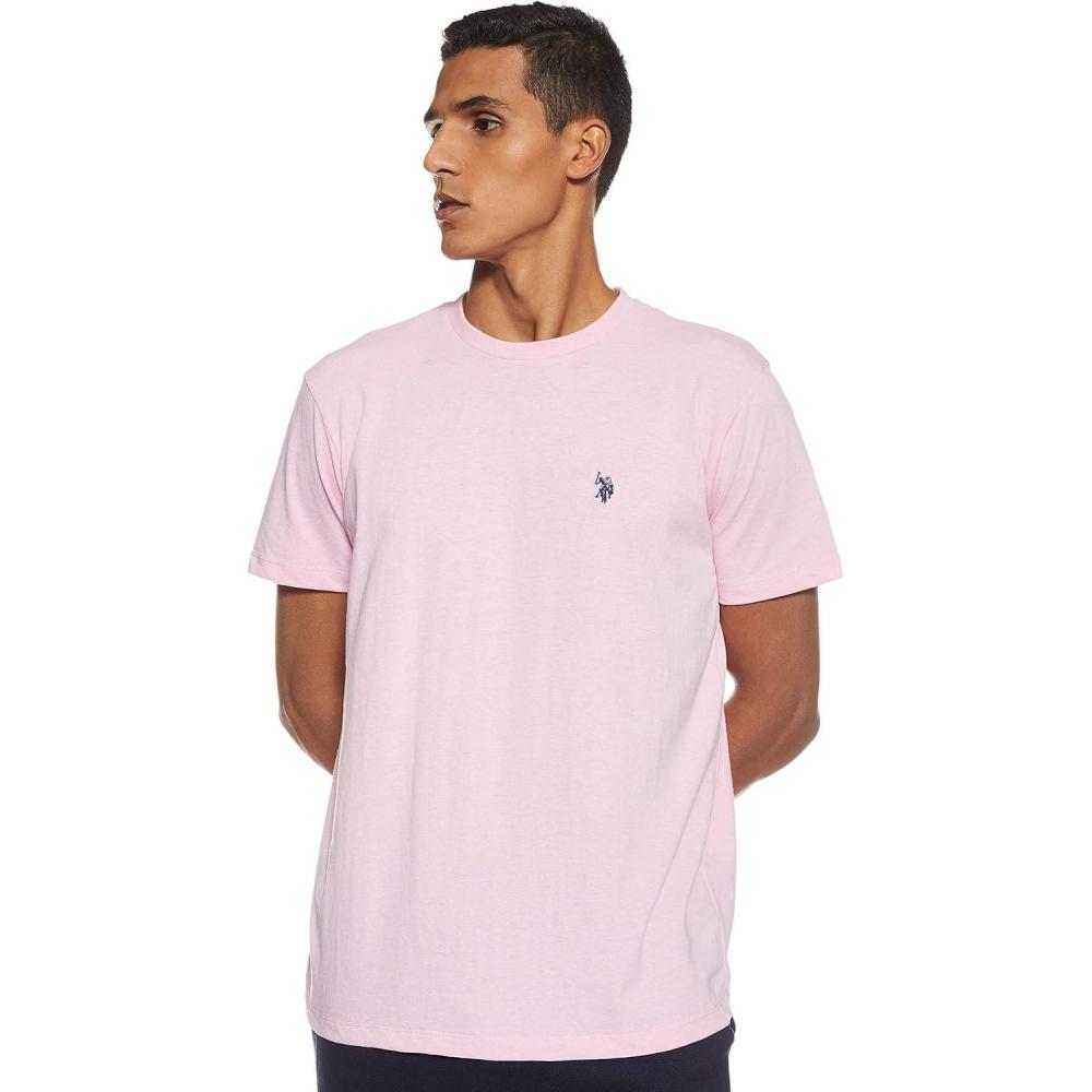 image:imageUS POLO ASSN Mens Crew Neck Small Pony TShirtPink Sunset Heather