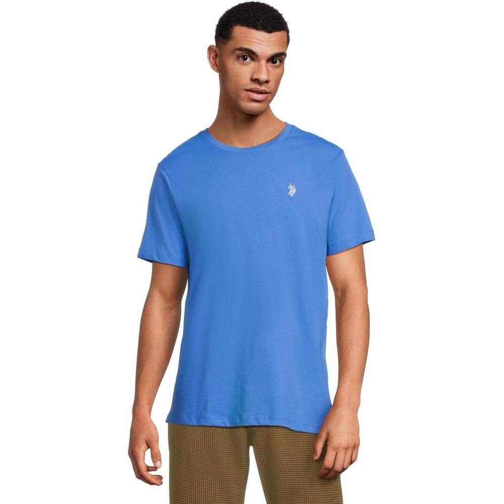 image:imageUS POLO ASSN Mens Crew Neck Small Pony TShirtSuper Sonic Blue