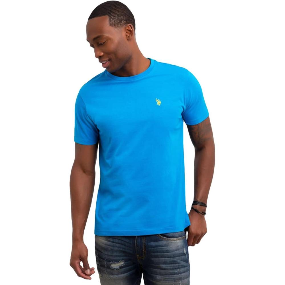 image:imageUS POLO ASSN Mens Crew Neck Small Pony TShirtTeal Blue