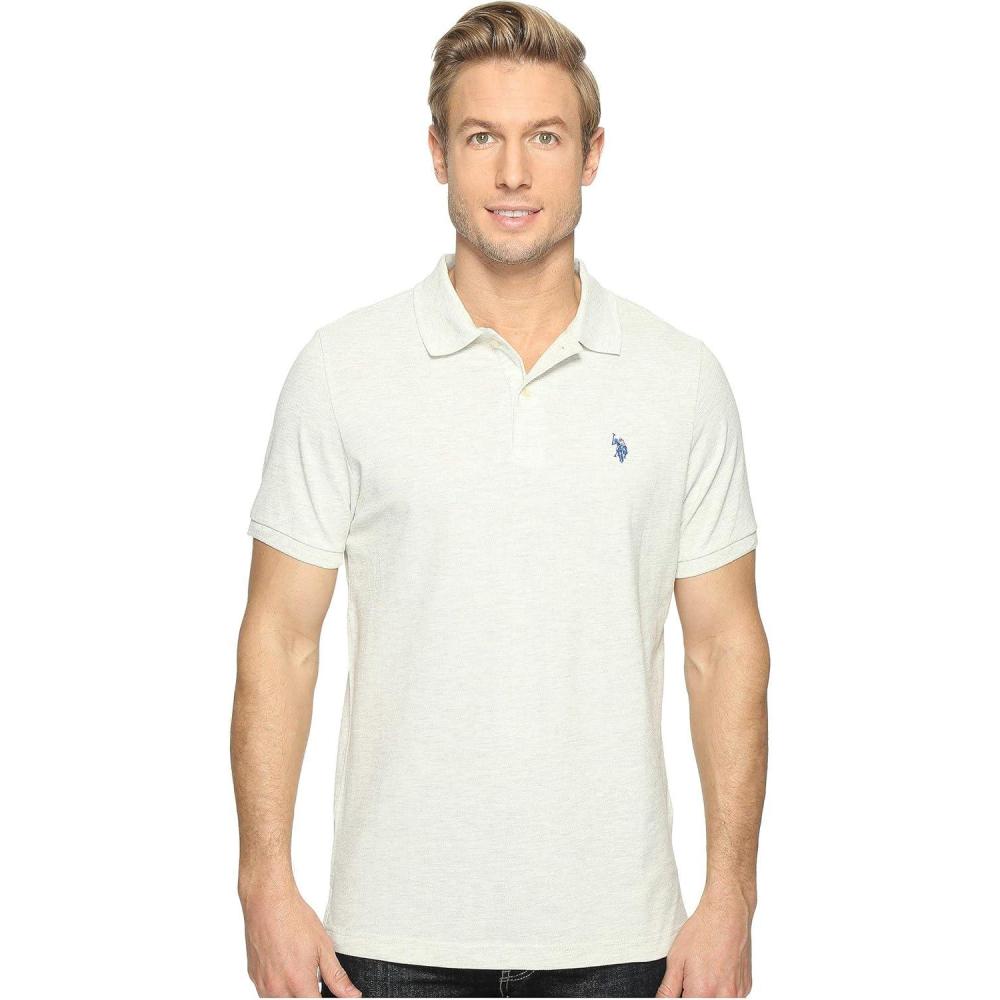 image:imageUS Polo Assn Mens Classic Polo Shirt TwoButton Closure Pique Polo Shirt Summer Fashion Golf ShirtSummer Oatmeal