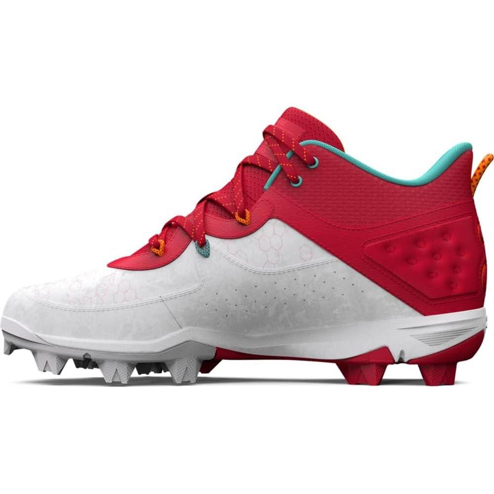 image:imageUnder Armour Mens Harper 8 Mid RmBaseball Shoe600 RedWhiteRed