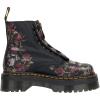 Dr. Martens womens Sinclair Decayed Roses Classic Tumbled Nappa(Black)