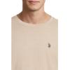 U.S. POLO ASSN. Mens Crew Neck Small Pony T-Shirt(Sourdough Heather)