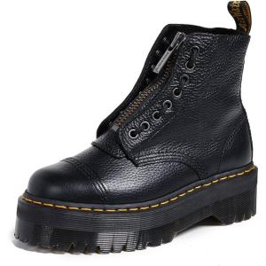 Dr. Martens womens Sinclair Decayed Roses Classic Tumbled Nappa(Black Milled Nappa)