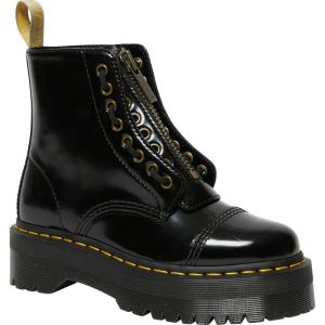 Dr. Martens womens Sinclair Decayed Roses Classic Tumbled Nappa(Black Oxford)
