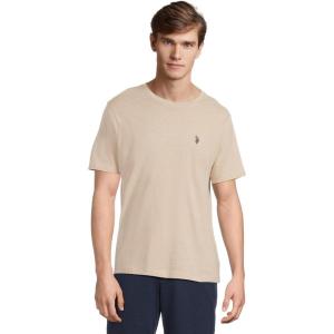 U.S. POLO ASSN. Mens Crew Neck Small Pony T-Shirt(Sourdough Heather)