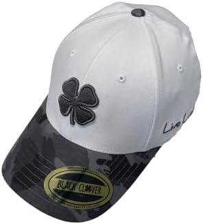 image:imageBlack Clover UnisexAdult Patriot 5 HatWhite Hat3d Charcoal Clover