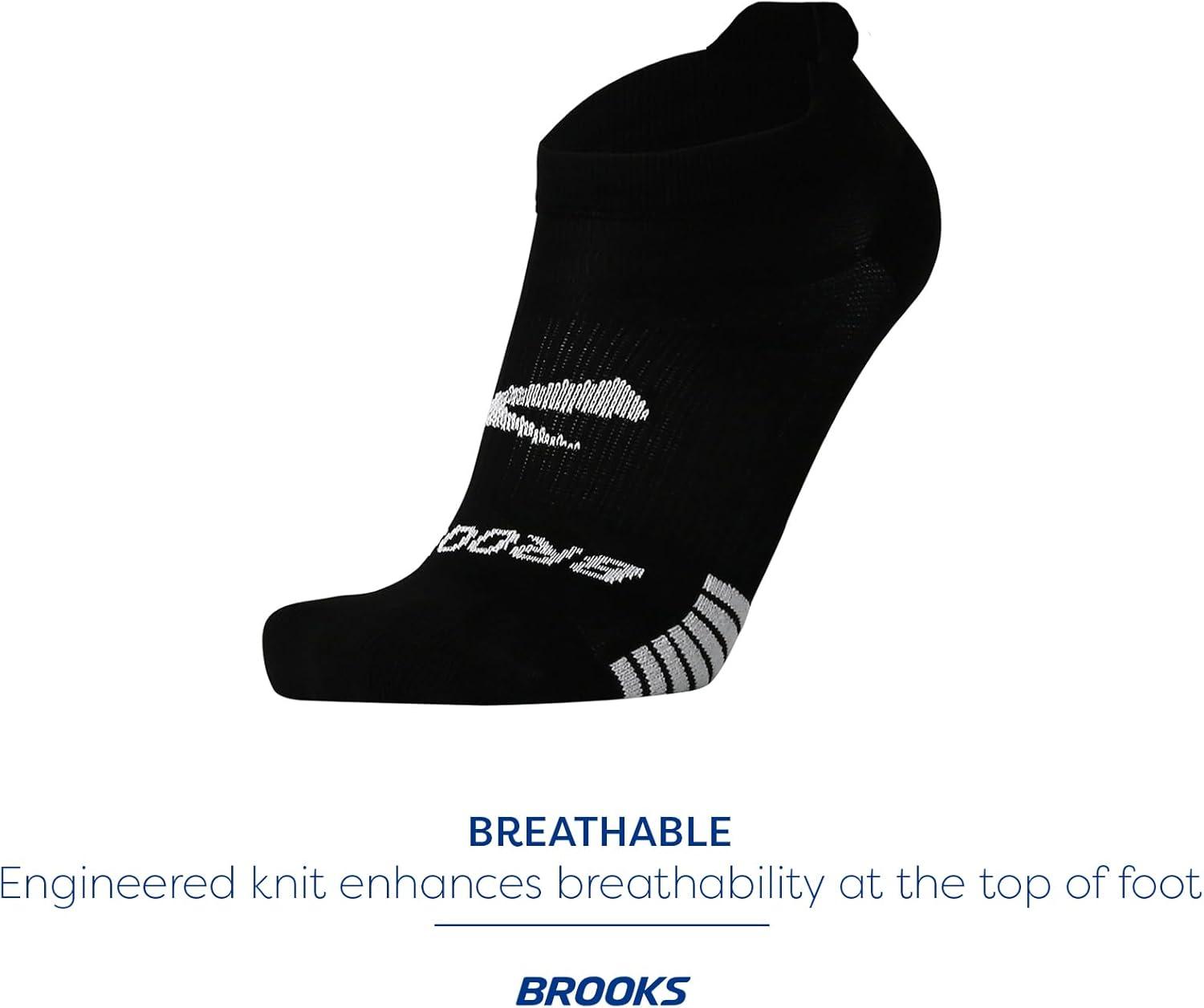 image:imageBrooks Ghost Lite No Show Socks I Performance Running Comfort Fit with Arch Support for Men amp Women 2Pack SetBlack