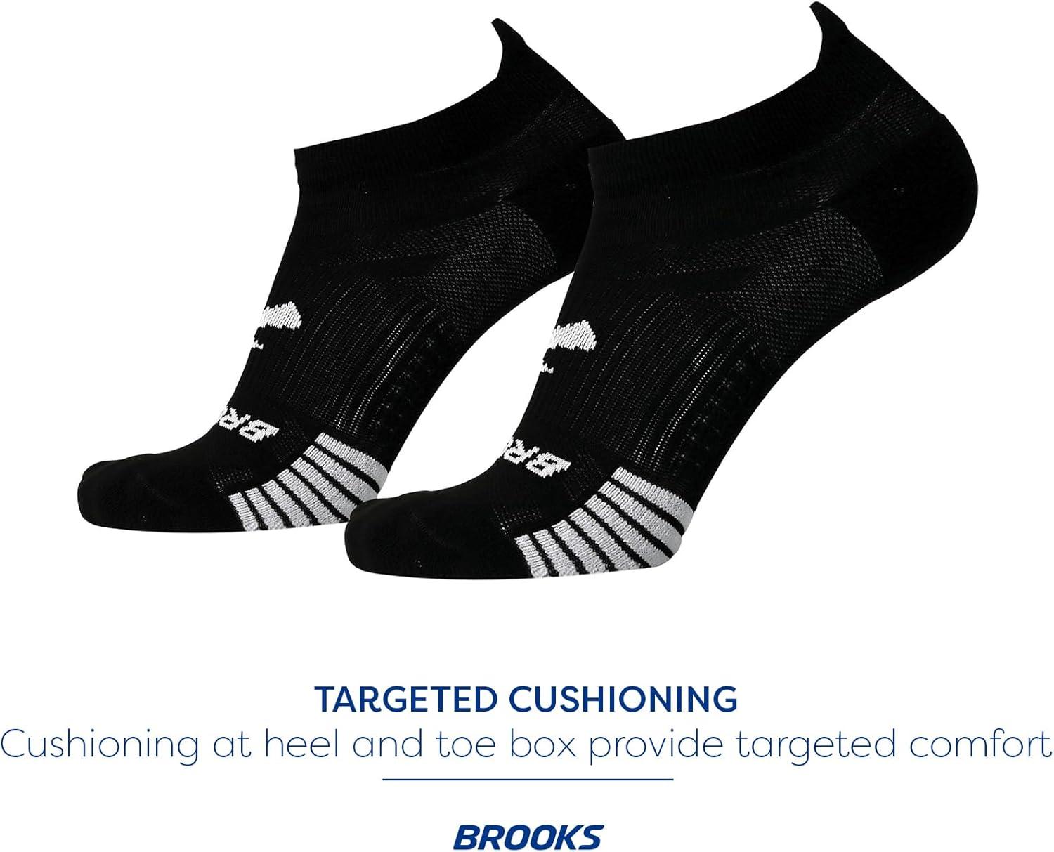 image:imageBrooks Ghost Lite No Show Socks I Performance Running Comfort Fit with Arch Support for Men amp Women 2Pack SetBlack