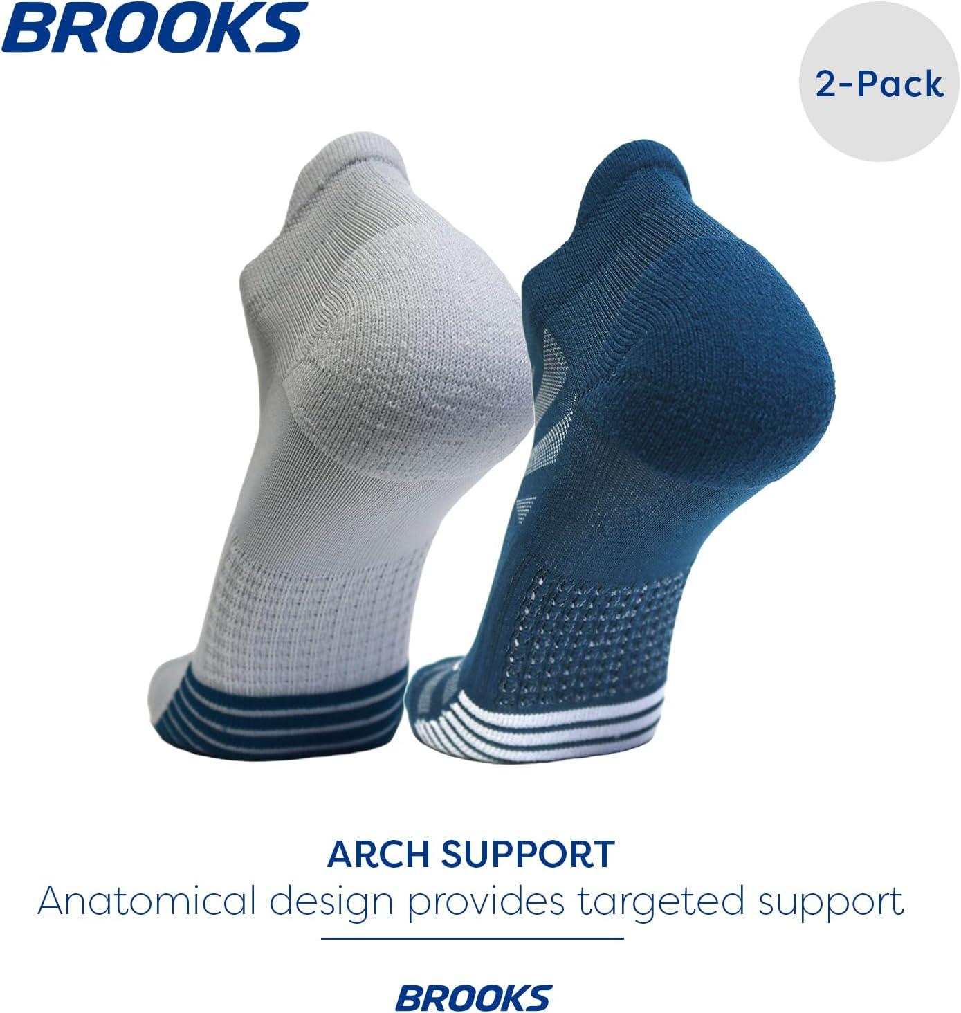 image:imageBrooks Ghost Lite No Show Socks I Performance Running Comfort Fit with Arch Support for Men amp Women 2Pack SetMoroccan Blue Sky