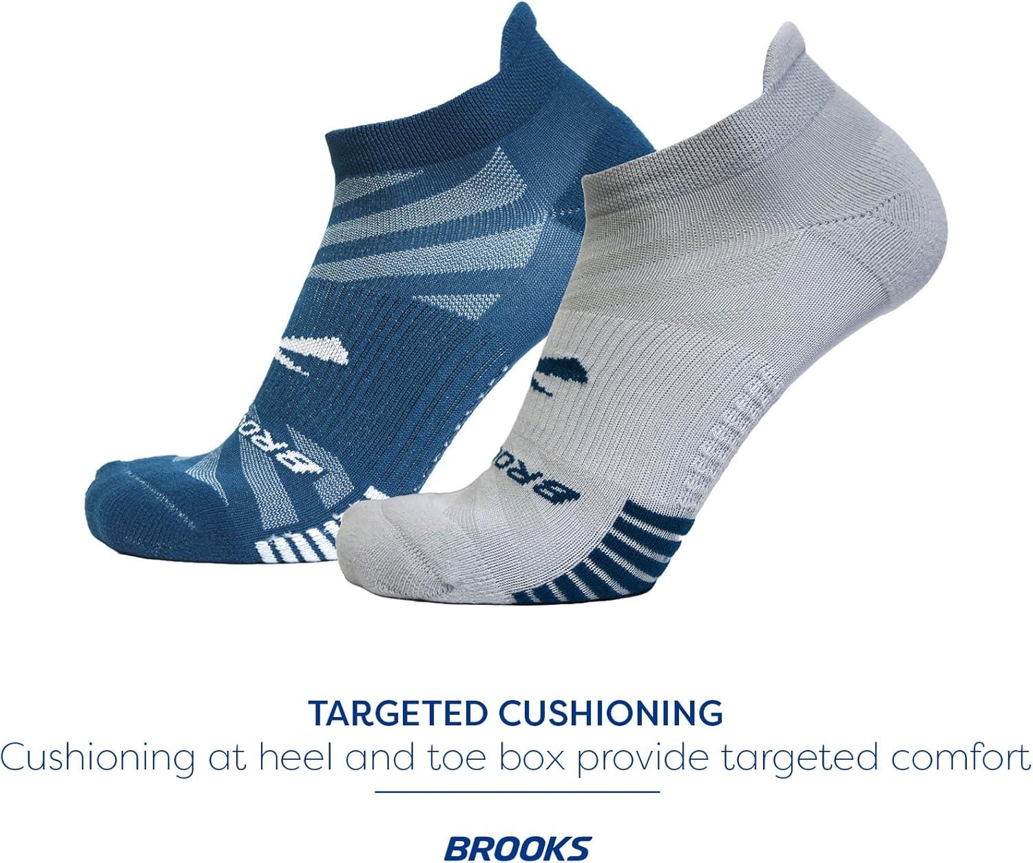 image:imageBrooks Ghost Lite No Show Socks I Performance Running Comfort Fit with Arch Support for Men amp Women 2Pack SetMoroccan Blue Sky