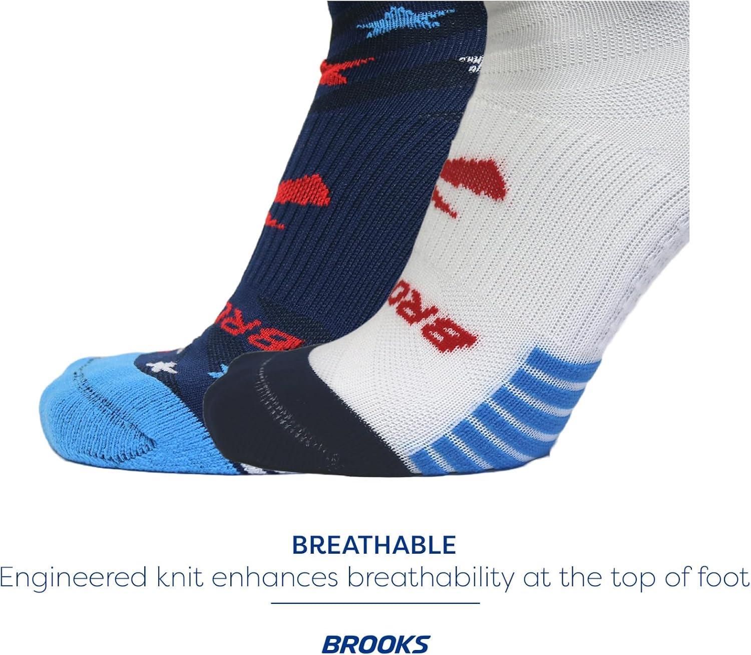 image:imageBrooks Ghost Lite No Show Socks I Performance Running Comfort Fit with Arch Support for Men amp Women 2Pack SetNavyWhite Run Usa 24