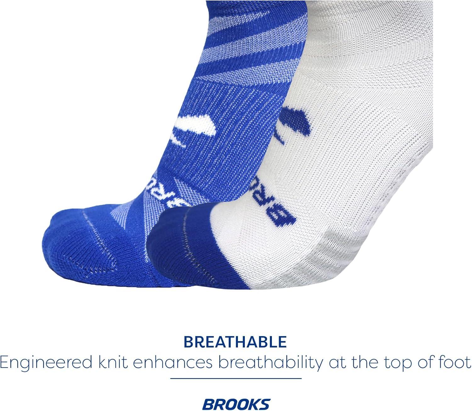 image:imageBrooks Ghost Lite No Show Socks I Performance Running Comfort Fit with Arch Support for Men amp Women 2Pack SetNeo Blue WhiteNeo Blue