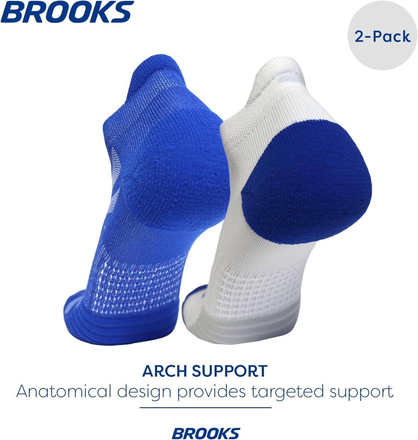 image:imageBrooks Ghost Lite No Show Socks I Performance Running Comfort Fit with Arch Support for Men amp Women 2Pack SetNeo Blue WhiteNeo Blue