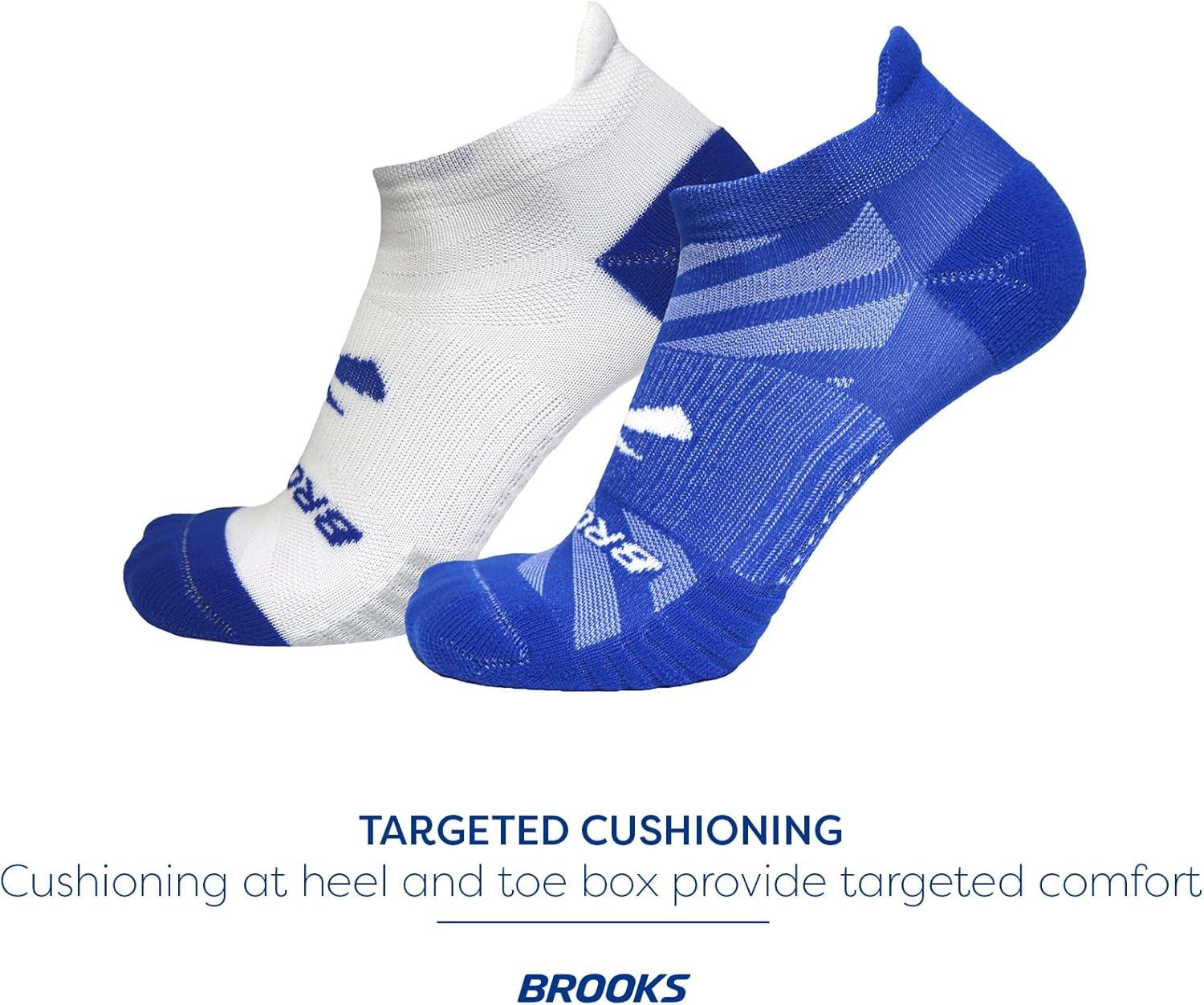 image:imageBrooks Ghost Lite No Show Socks I Performance Running Comfort Fit with Arch Support for Men amp Women 2Pack SetNeo Blue WhiteNeo Blue