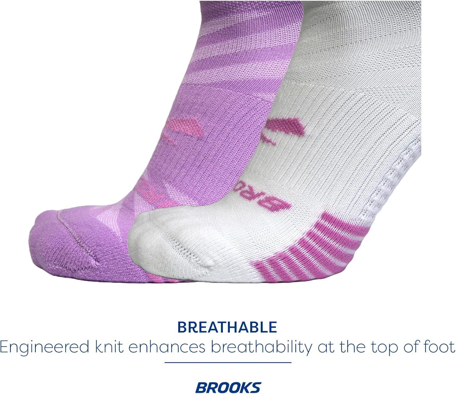 image:imageBrooks Ghost Lite No Show Socks I Performance Running Comfort Fit with Arch Support for Men amp Women 2Pack SetOrchid WhiteOrchid