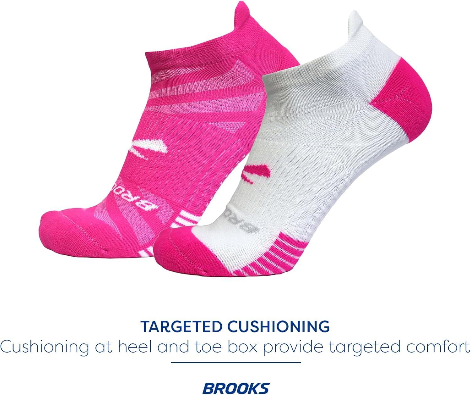 image:imageBrooks Ghost Lite No Show Socks I Performance Running Comfort Fit with Arch Support for Men amp Women 2Pack SetPink WhitePink