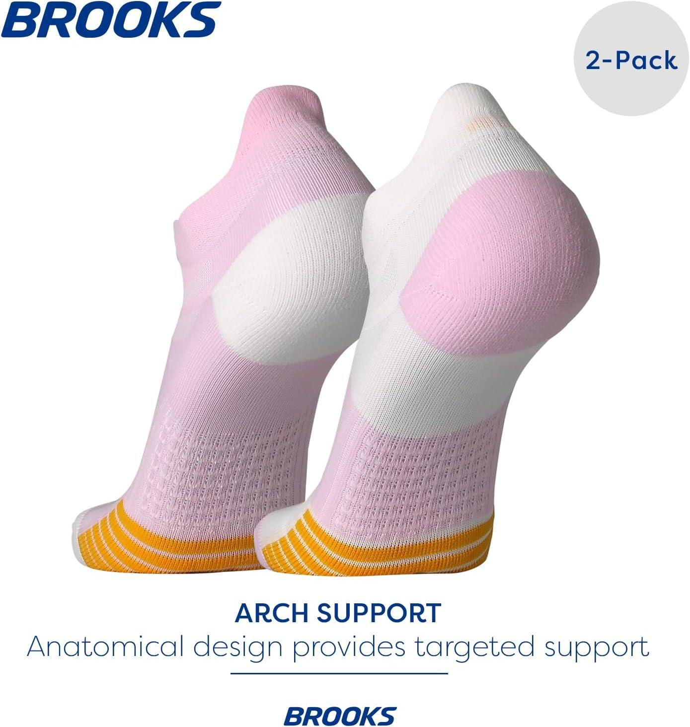image:imageBrooks Ghost Lite No Show Socks I Performance Running Comfort Fit with Arch Support for Men amp Women 2Pack SetQuartzWhite WhiteQuartz