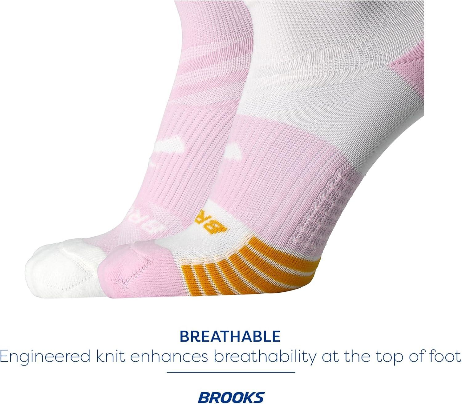 image:imageBrooks Ghost Lite No Show Socks I Performance Running Comfort Fit with Arch Support for Men amp Women 2Pack SetQuartzWhite WhiteQuartz