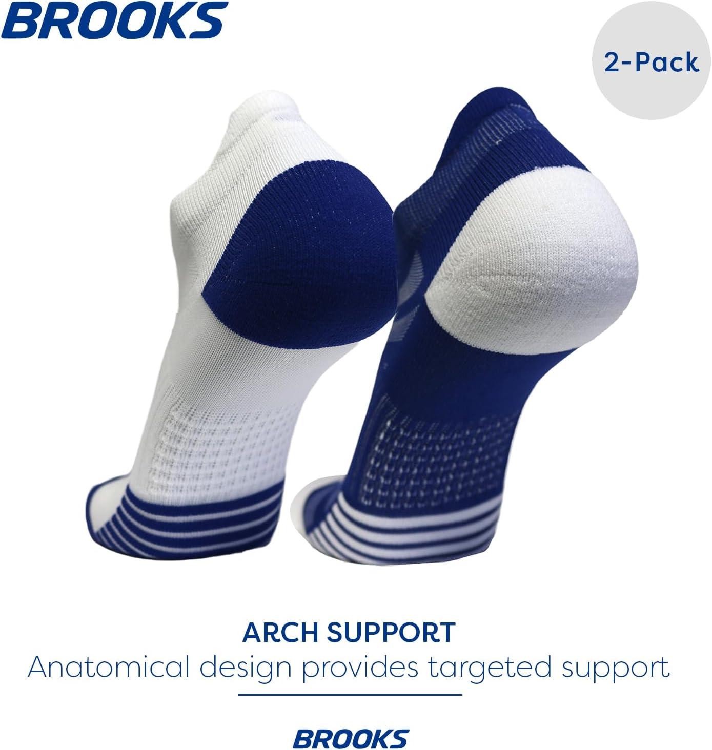 image:imageBrooks Ghost Lite No Show Socks I Performance Running Comfort Fit with Arch Support for Men amp Women 2Pack SetRoyalWhite WhiteRoyal